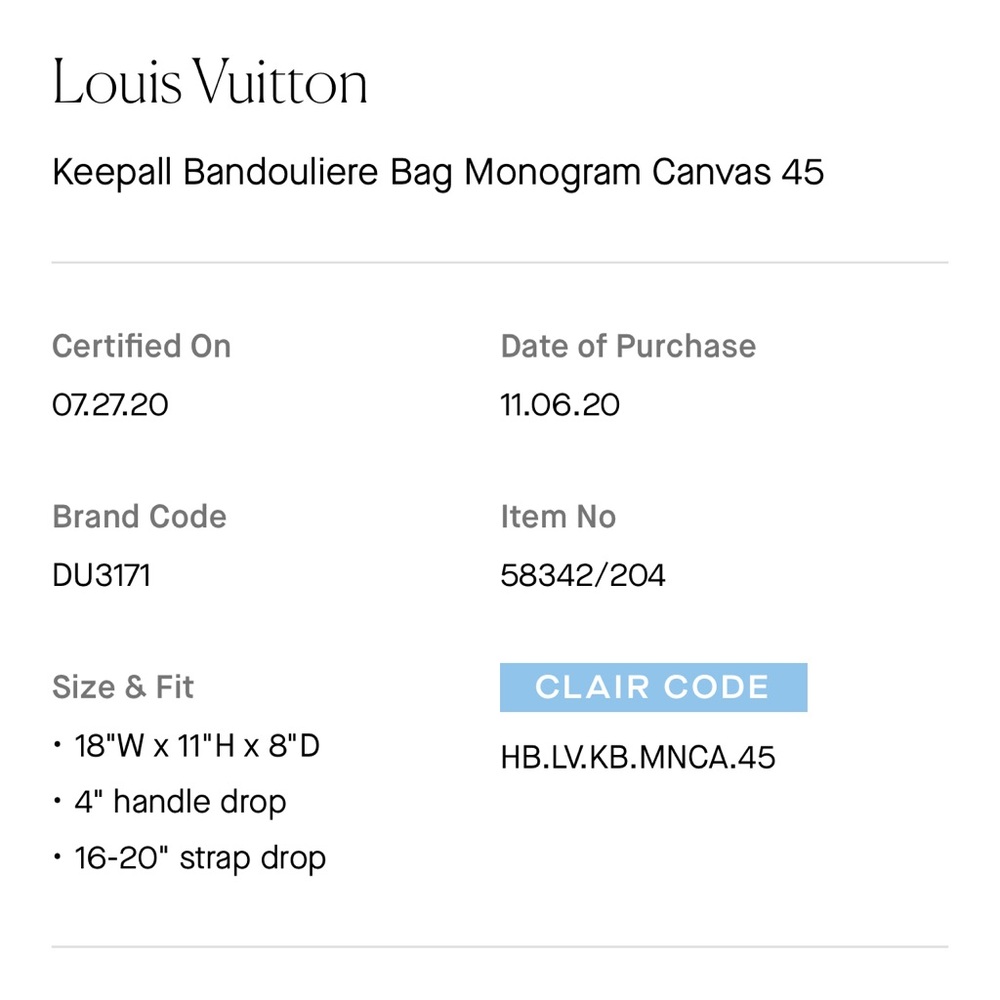 Louis Vuitton Keepall Bandouliere Bag Monogram Canvas 45 - Picture 15 of 15
